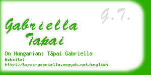 gabriella tapai business card